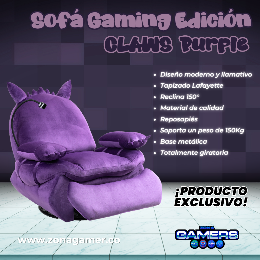 Sofá Gaming Claws Purple