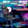 Silla Gamer Optimus Confort Armor RGB Black con parlante bluetooth