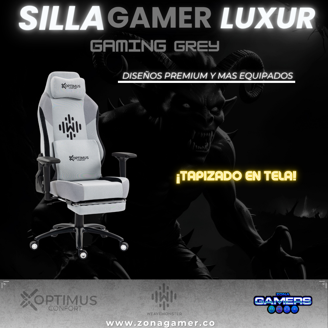 Silla Gamer Luxur Elegant Grey.