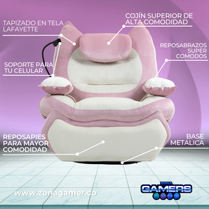 Sofa Gaming Claws Pink