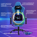Silla Gamer A-231127F Blue con Masaje Lumbar