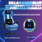 Silla Gamer A-231127F Blue con Masaje Lumbar