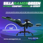 Silla Gamer A-231127F Green con Reposapies