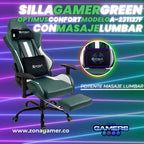 Silla Gamer A-231127F Green con Masaje Lumbar