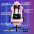 Silla Gamer A-231127F Pink con Reposapies