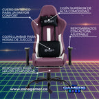 Silla Gamer A-231127F Purple con Reposapies