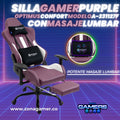 Silla Gamer A-231127F Purple con Masaje Lumbar