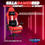 Silla Gamer A-231127F Red con Reposapies