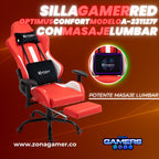 Silla Gamer A-231127F Red con Masaje Lumbar