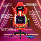 Silla Gamer A-231127F Red con Masaje Lumbar