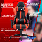 Silla Tech Gaming Red con Reposapies