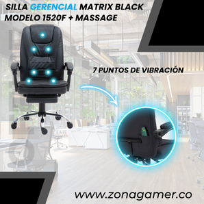 Silla Gerencial Optimus Black 1520F + Massage