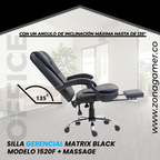 Silla Gerencial Optimus Black 1520F + Massage