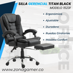 Silla de Oficina Titan Black 1523F