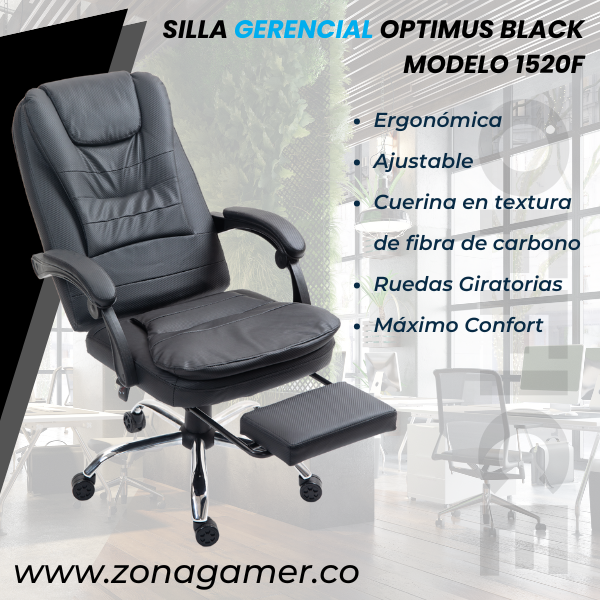 Silla Gerencial Optimus Black 1520F