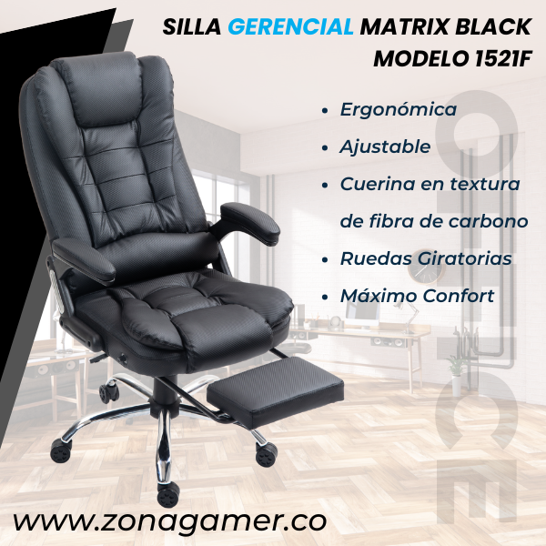 Silla Gerencial Matrix Black 1521F