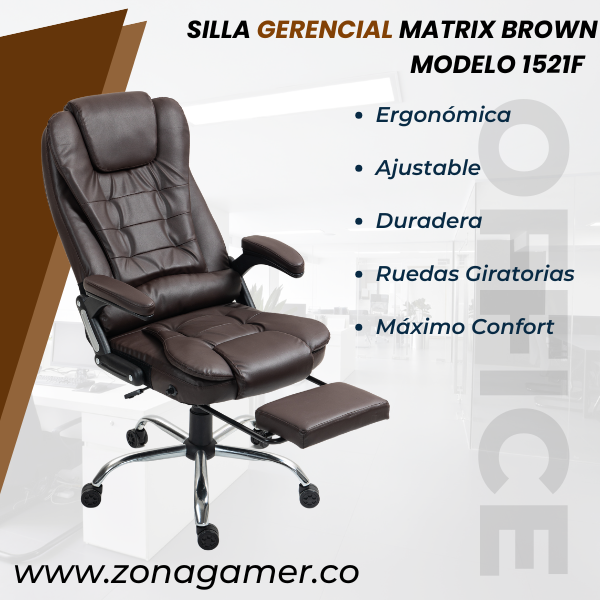 Silla Gerencial Matrix Brown 1521F