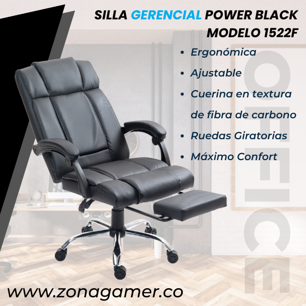 Silla Gerencial Power Black 1522F