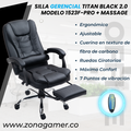 Silla Gerencial Titan Black 1523F-PRO + Massage