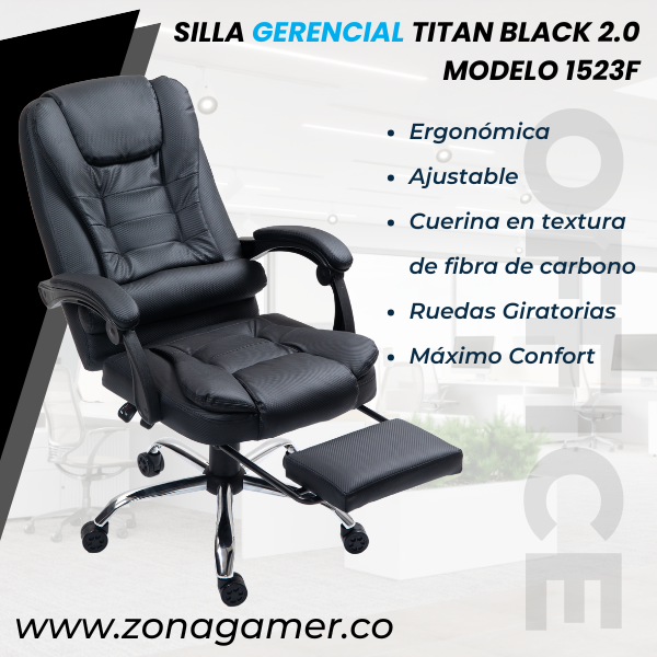 Silla Gerencial Titan Black 2.0 1523F