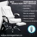 Silla Gerencial Titan White 1523F-PRO + Massage
