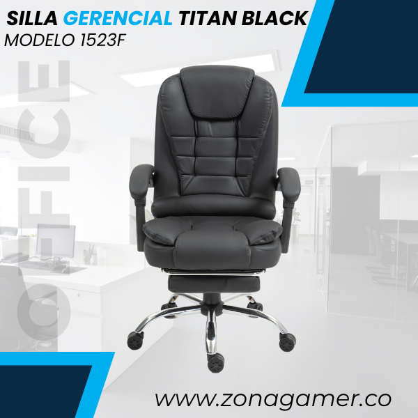 Silla de Oficina Titan Black 1523F
