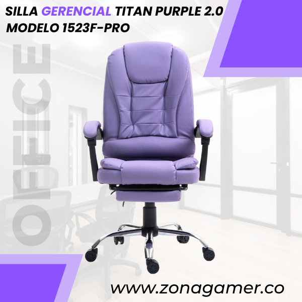 Silla Gerencial Titan Purple 1523F-PRO + Massage