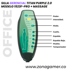 Silla Gerencial Titan Purple 1523F-PRO + Massage