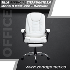 Silla Gerencial Titan White 1523F-PRO + Massage