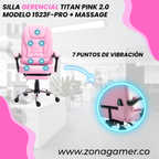 Silla Gerencial Titan Pink 1523F-PRO + Massage