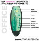 Silla Gerencial Titan Pink 1523F-PRO + Massage