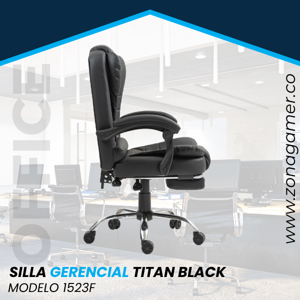 Silla de Oficina Titan Black 1523F