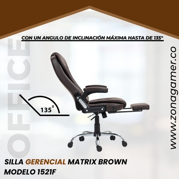 Silla Gerencial Matrix Brown 1521F