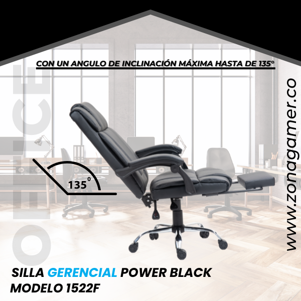 Silla Gerencial Power Black 1522F