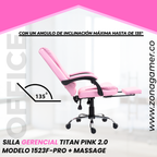 Silla Gerencial Titan Pink 1523F-PRO + Massage