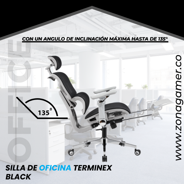 Silla de Oficina Terminex Ergonomica Black
