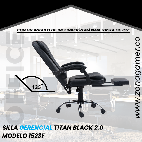 Silla Gerencial Titan Black 2.0 1523F