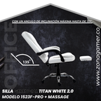 Silla Gerencial Titan White 1523F-PRO + Massage