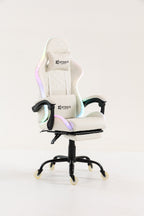 Silla gamer ARMOR-1039F White con luces RGB + reposapiés y ruedas en silicona · named · armor-white-02.jpg