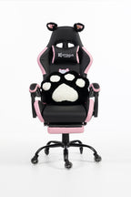 Silla Gamer Cat-1039F Black-Pink con reposapiés y ruedas en silicona · named · cat-1039f-black-pink-01-x1.jpg