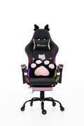 Silla Gamer Cat-1039F + RGB Black-Pink con reposapiés y ruedas en silicona. · white-v5-norm · cat-1039f-black-pink-01.jpg