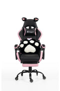 Silla Gamer Cat-1039F Black-Pink con reposapiés y ruedas en silicona · white-v5-norm · cat-1039f-black-pink-x1-01.jpg