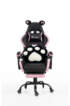Silla Gamer Cat-1039F Black-Pink con reposapiés y ruedas en silicona · white-v5-norm · cat-1039f-black-pink-x1-01.jpg