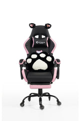Silla Gamer Cat-1039F Black-Pink con reposapiés y ruedas en silicona · white-v5-norm · cat-1039f-black-pink-x1-01.jpg
