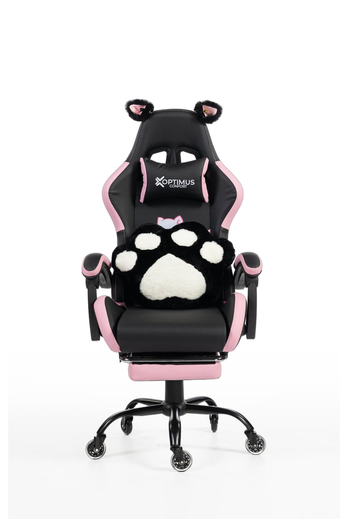 Silla Gamer Cat-1039F Black-Pink con reposapiés y ruedas en silicona · white-v5-norm · cat-1039f-black-pink-x1-01.jpg