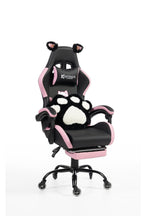 Silla Gamer Cat-1039F Black-Pink con reposapiés y ruedas en silicona · white-v5-norm · cat-1039f-black-pink-x1-02.jpg