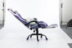 Silla Gamer Cat-1039F + RGB Lilac-White con reposapiés y ruedas en silicona. · named · cat-1039f-lilac-white-04.jpg
