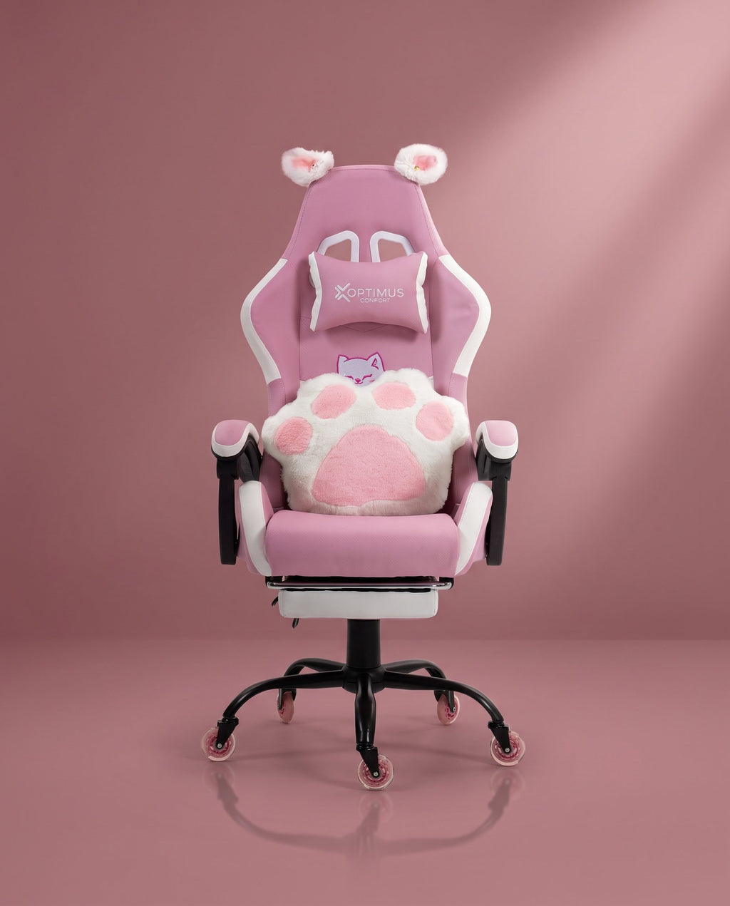 Silla Gamer Cat-1039F White-Pink con reposapiés y ruedas en silicona · set-2k · cat-1039f-pink-01-armonia.jpg
