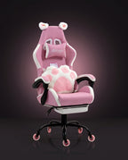 Silla Gamer Cat-1039F White-Pink con reposapiés y ruedas en silicona · set-2k · cat-1039f-pink-02-contraste.jpg