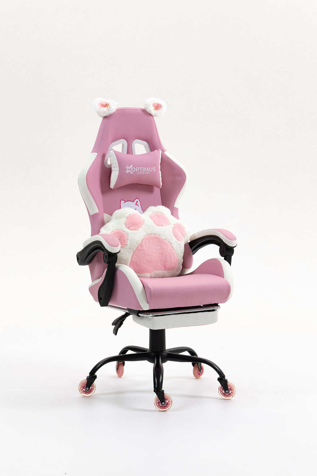 Silla Gamer Cat-1039F White-Pink con reposapiés y ruedas en silicona · named · cat-1039f-pink-02.jpg